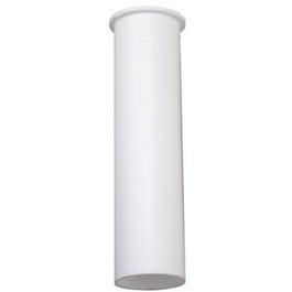 Flanged Kitchen Drain Tailpiece, White Plastic, 1.5 O.D. Tube x 6-In.