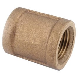 Pipe Coupling, Lead Free Rough Brass, 3/4-In.