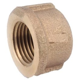 Pipe Fitting, Rough Brass Pipe Cap, Lead-Free, 1/8-In.