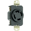 Locking Outlet, Black,  NEMA L14-30r, 125/250-Volt