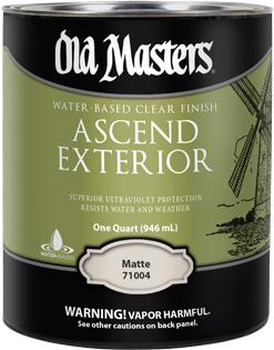 Old Masters Ascend Exterior® Water-Based Clear Finish