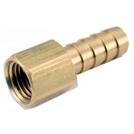 Pipe Fittings, Barb Insert, Lead-Free Brass, 3/8 Hose x 1/4-In. FPT