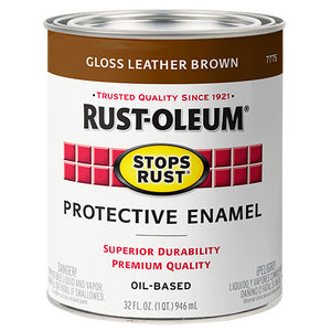 Rust-Oleum® Protective Enamel Brush-On Paint Gloss Leather Brown