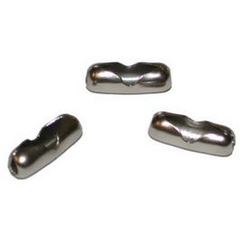 Nickel-Plated Steel Beaded Chain Connector, #6