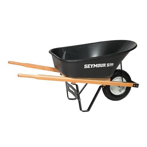 Landscapers Select Wheelbarrow Black Lacquered Wood Handle