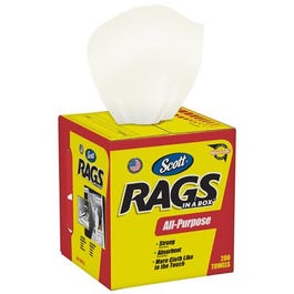 Box of Rags, White, 200-Pk.