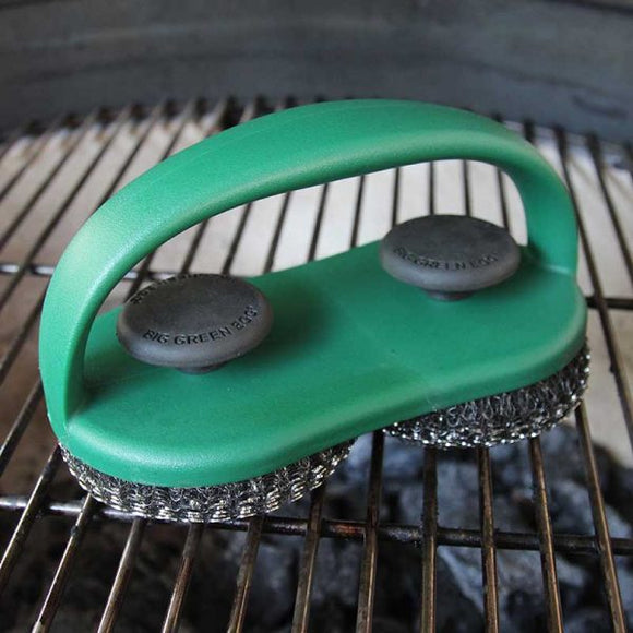 Big Green Egg Grid Cleaner Stainless Steel Dual Brush Grill & Pizza Stone Scrubber