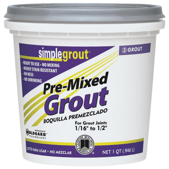 Custom Building Products Simplegrout Quart Linen Pre-Mixed Tile Grout