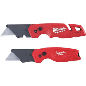 Milwaukee FASTBACK Folding Utility Knife w/Storage and Carpet Knife Set