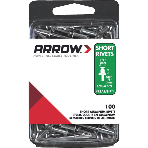 Arrow 1/8 In. x 1/8 In. Aluminum IP Rivet (100 Count)