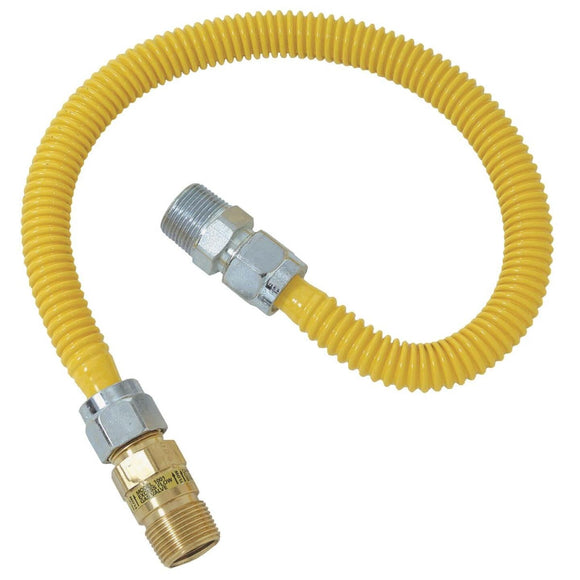 BrassCraft Safety +PLUS 5/8 In. 1/2 In. 36 In. Gas Connector