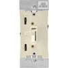 Leviton Incandescent/Halogen/LED/CFL Light Almond Slide Dimmer Switch