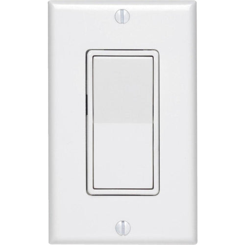 Leviton Decora Residential Grade 15 Amp Rocker Single Pole Switch, White