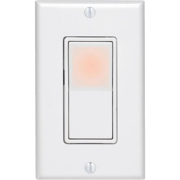 Leviton Decora Illuminated Rocker White 15A 3-Way Switch