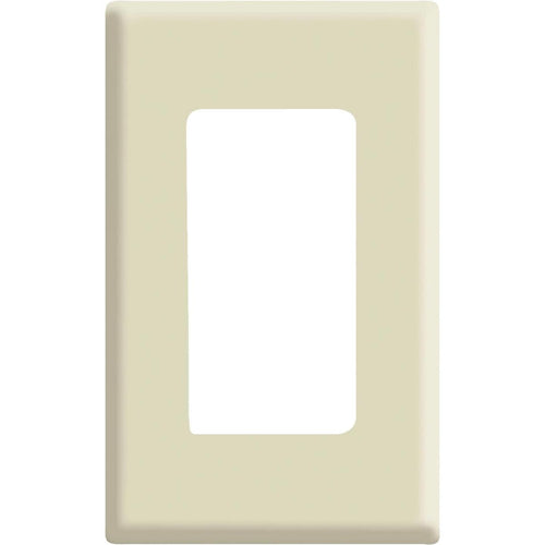 Leviton Decora Plus 1-Gang Poly Carbonate Screwless Decorator Wall Plate, Ivory