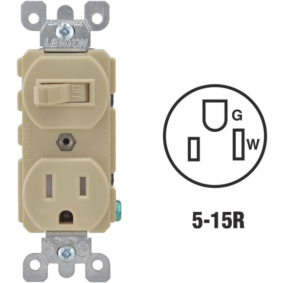 Leviton Ivory 15A Commercial Grade Switch & Outlet