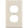 Leviton 1-Gang Smooth Plastic Outlet Wall Plate, Light Almond (10-Pack)