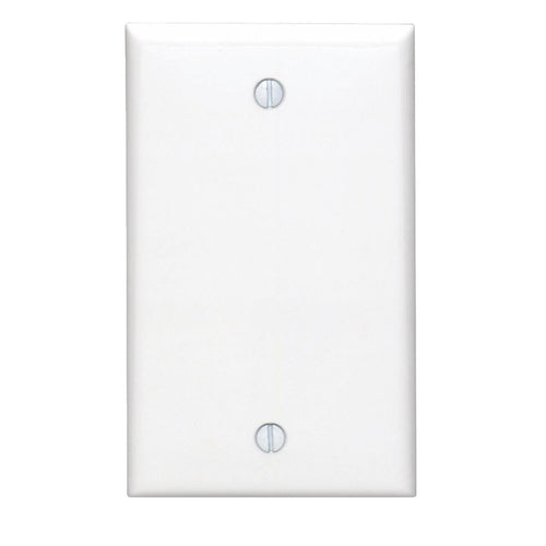 Leviton 1-Gang Standard Nylon Blank Wall Plate, White