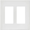 Leviton Decora Plus 2-Gang Poly Carbonate Screwless Decorator Wall Plate, White