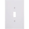 Leviton 1-Gang Plastic Oversized Toggle Switch Wall Plate, White