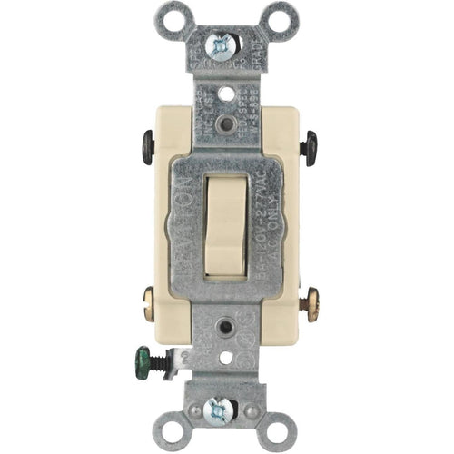 Leviton Commercial 15A Ivory Grounded Quiet 4-Way Switch