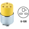 Leviton 15A 250V 3-Wire 2-Pole Armored Cord Connector