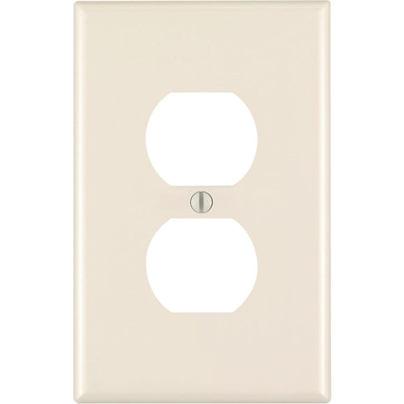 Leviton Mid-Way 1-Gang Thermoplastic Nylon Outlet Wall Plate, Light Almond