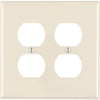 Leviton Mid-Way 2-Gang Thermoplastic Nylon Outlet Wall Plate, Light Almond