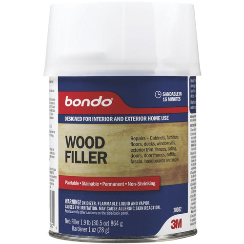 3M Bondo 1 Qt. Brown Wood Filler w/Hardener