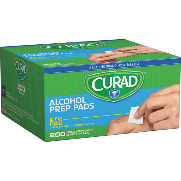 Curad 1 In. x 1 In. 70% Alcohol Swabs (200 Ct.)