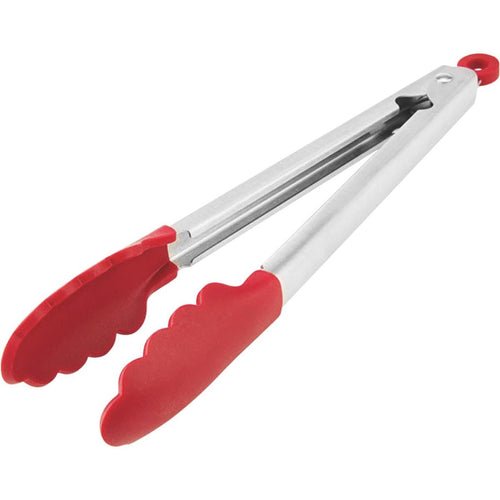 KitchenAid Gourmet Red Silicone Tip Stainless Steel Tongs