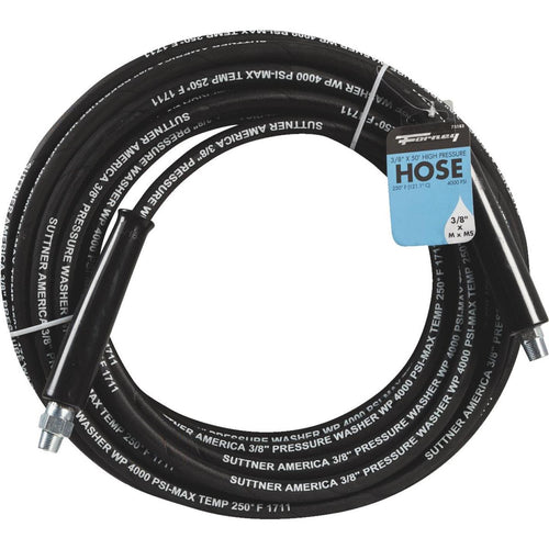 Forney 3/8 In. x 50 Ft. 4000 psi Male Pressure Washer Hose