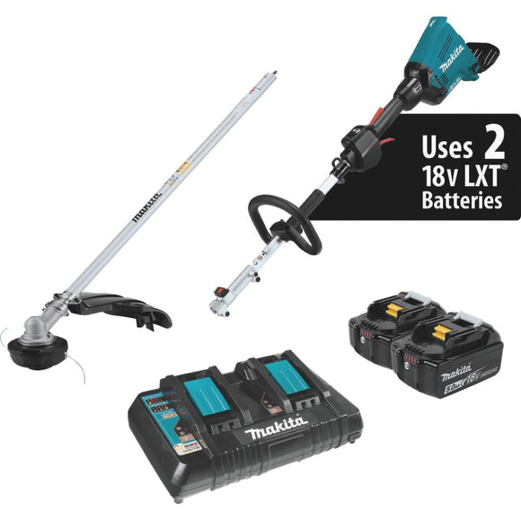 Makita 18V X2 (36V) LXT Lithium-Ion (5.0Ah) Brushless Cordless Couple Shaft Power Head Kit with String Trimmer Attachment