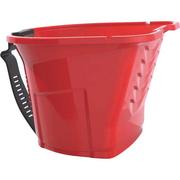 Handy Pro Pail 1 Qt. Red Paint Brush & Mini Roller Painter's Bucket With Adjustable Strap And Magnetic Brush Holder