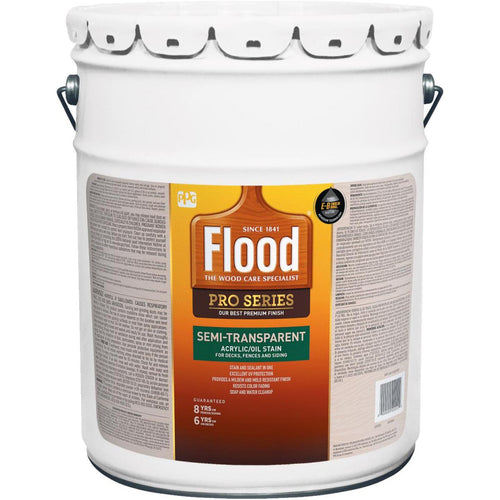 Flood Semi-Transparent Alkyd/Oil Wood Stain & Finish In One, Natural, 5 Gal.