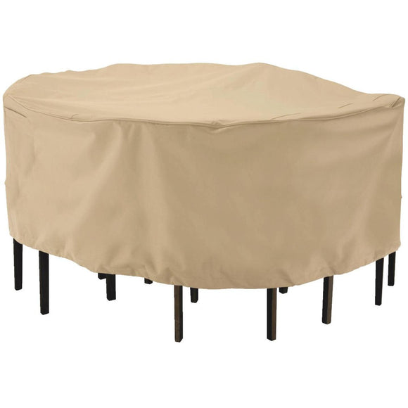 Classic Accessories 23 In. H. x 94 In. D. Tan Polyester/PVC Table Cover