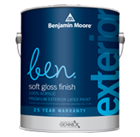Benjamin Ben Waterborne Exterior Paint - Soft Gloss